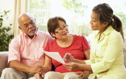 senior couple having consultation