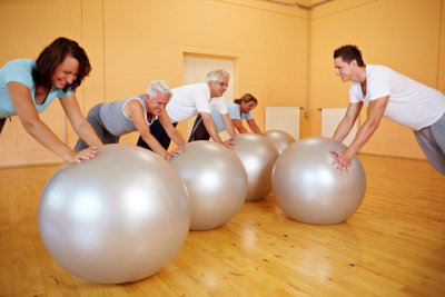 people performing rehabilitation exercise